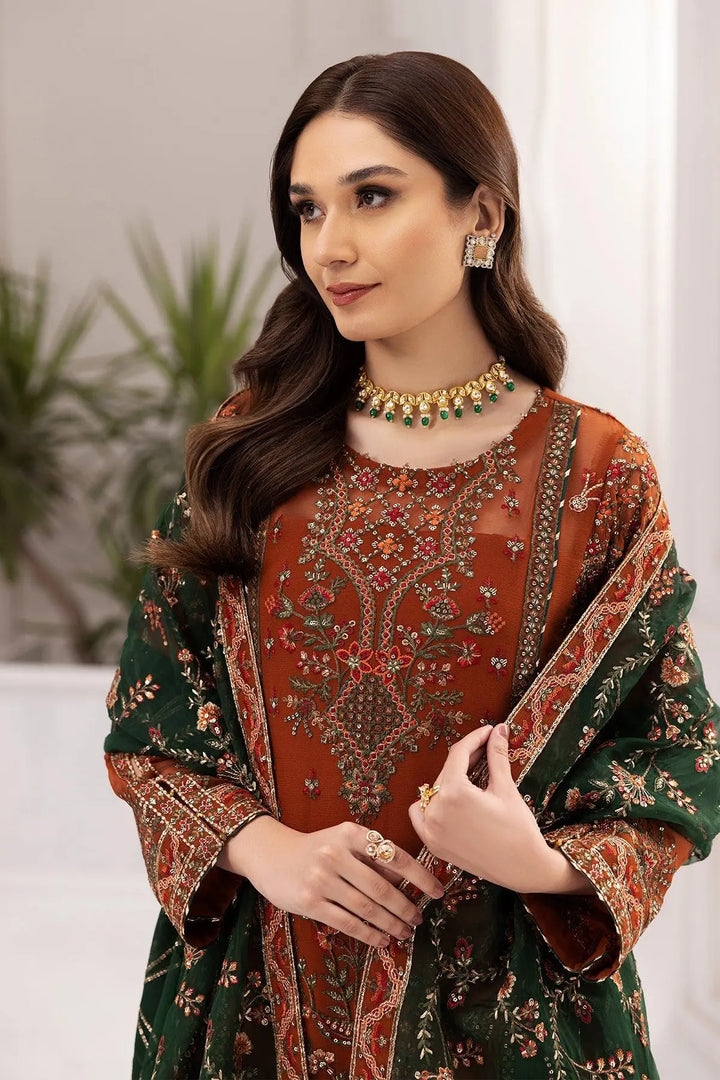 Alizeh Fashion Unstitched Embroidered Chiffon 3 Piece Suit AF26UCF AF-CH-2140-Aarmish - Festive Collection