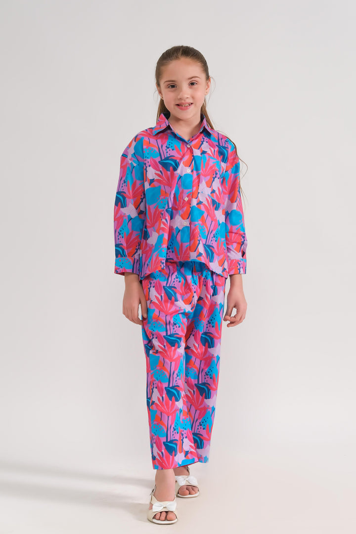 Dhaga Kids Pret Printed Poly lawn 2 Piece Capri SPD25K06 - Summer Collection