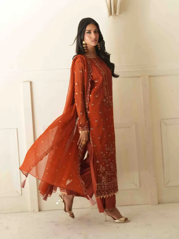 Salitex Unstitched Embroidered Chiffon 3 Piece Suit SUNS8CH515 Festive Collection