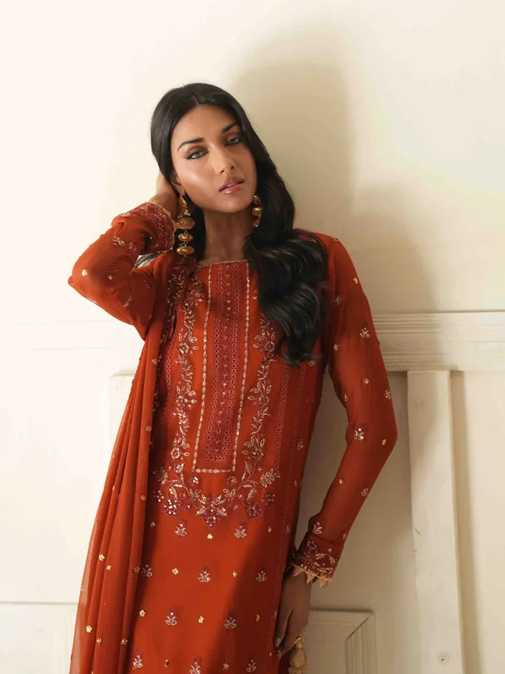 Salitex Unstitched Embroidered Chiffon 3 Piece Suit SUNS8CH515 Festive Collection