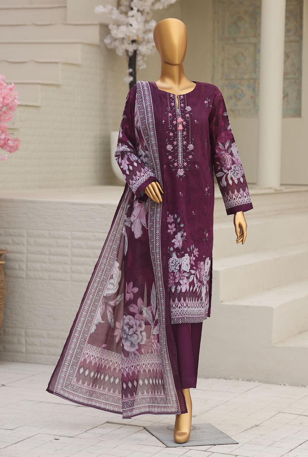 Asasa by HZ Textiles Digital Printed Unstitched Lawn 3 Piece Suit AEC - 1007 - Summer Collection