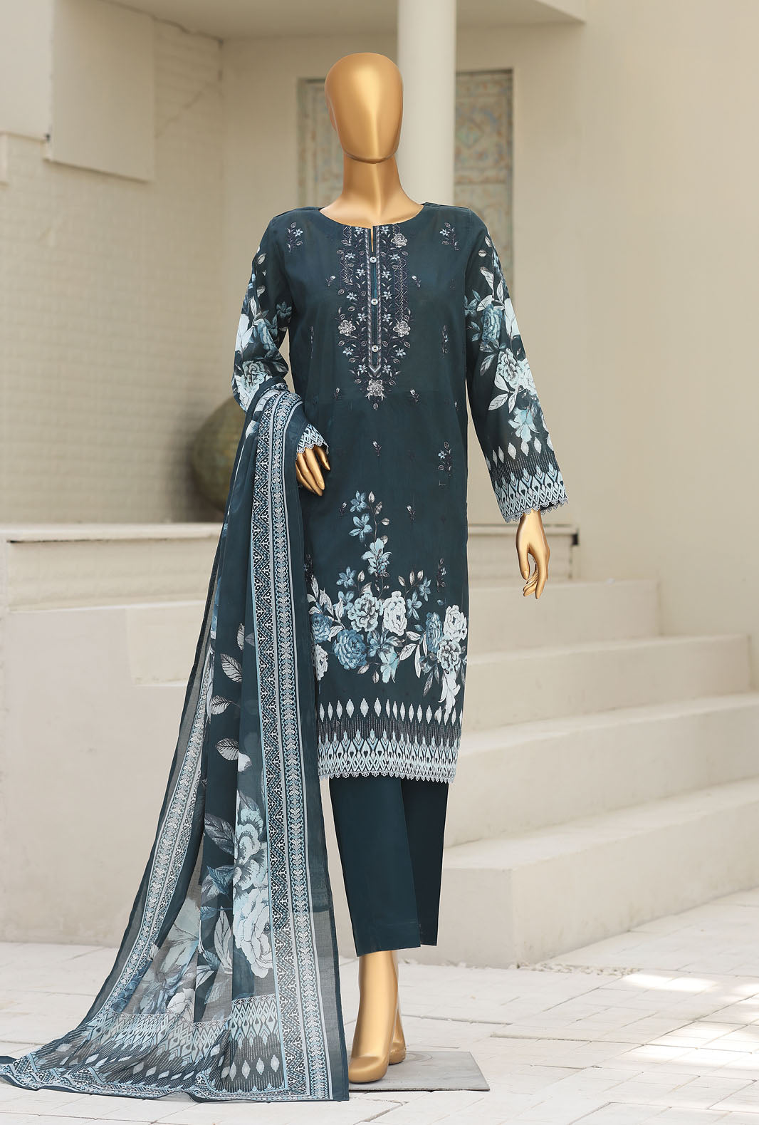 Asasa by HZ Textiles Digital Printed Unstitched Lawn 3 Piece Suit AEC - 1009 - Summer Collection