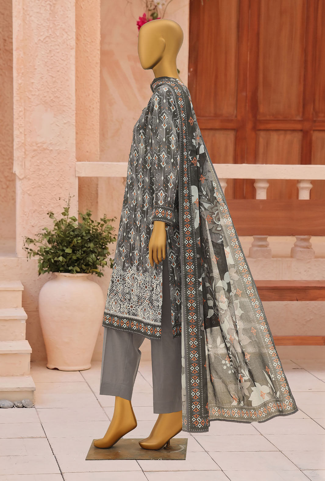 Asasa by HZ Textiles Unstitched Embroidered Lawn 3 Piece Suit AEC - 1293 Casual Collection