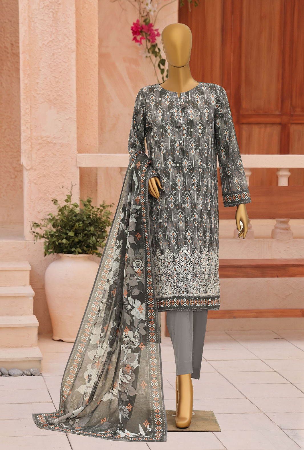 Asasa by HZ Textiles Unstitched Embroidered Lawn 3 Piece Suit AEC - 1293 Casual Collection