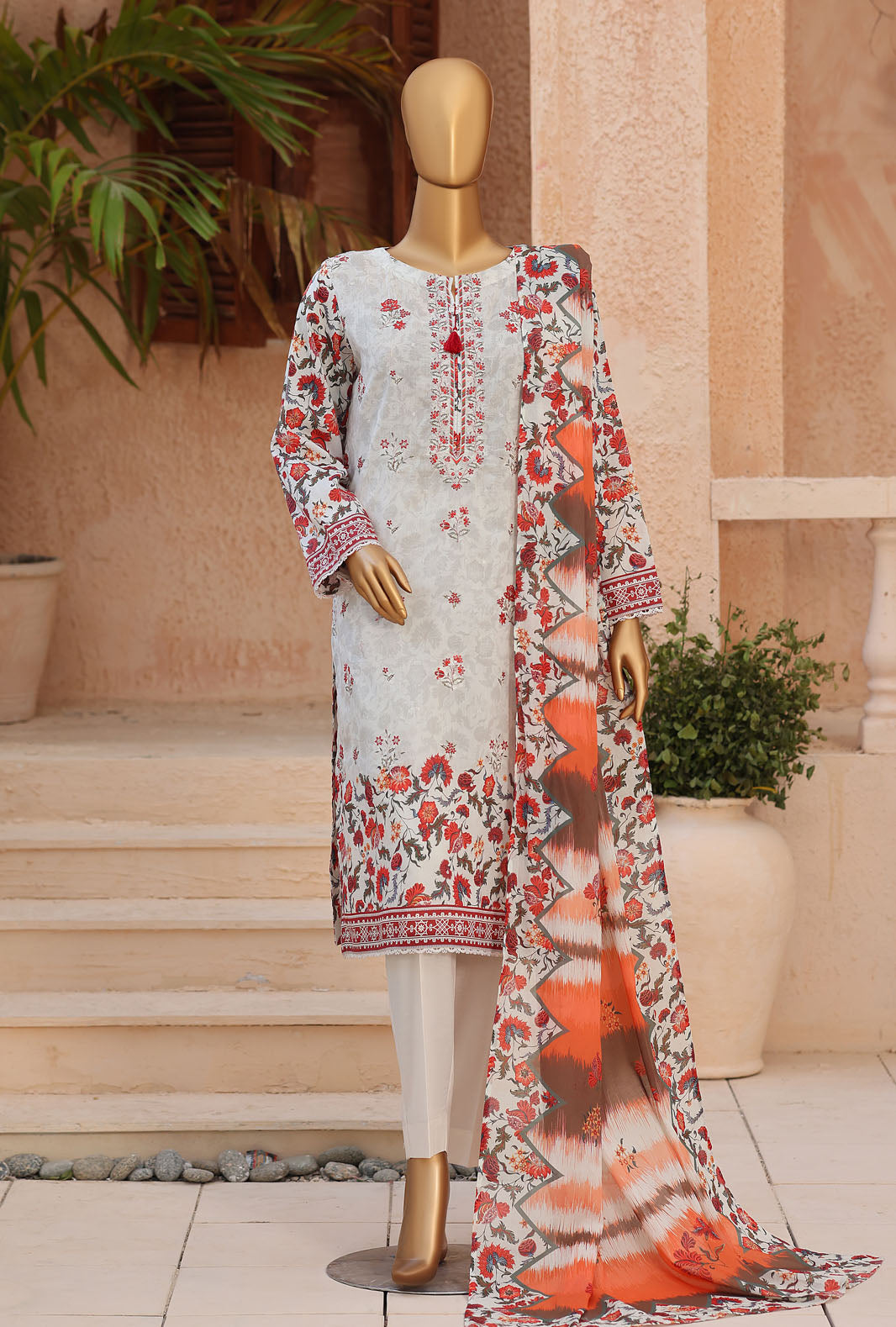 Asasa by HZ Textiles Unstitched Embroidered Lawn 3 Piece Suit AEC - 1294 Casual Collection