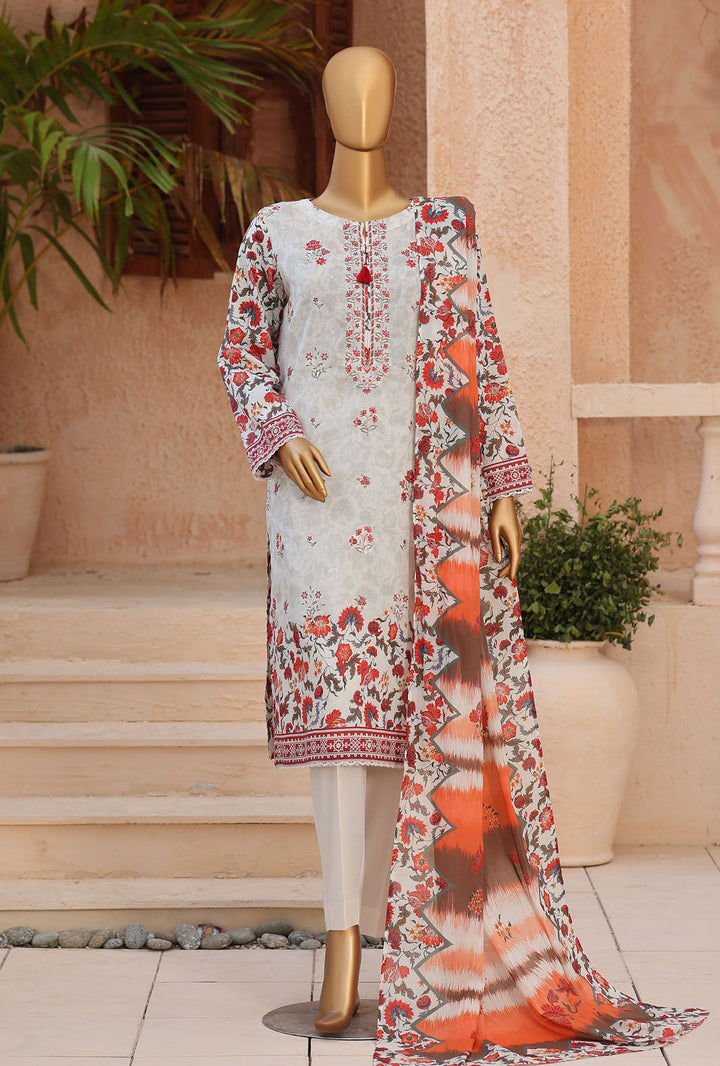 Asasa by HZ Textiles Unstitched Embroidered Lawn 3 Piece Suit AEC - 1294 Casual Collection