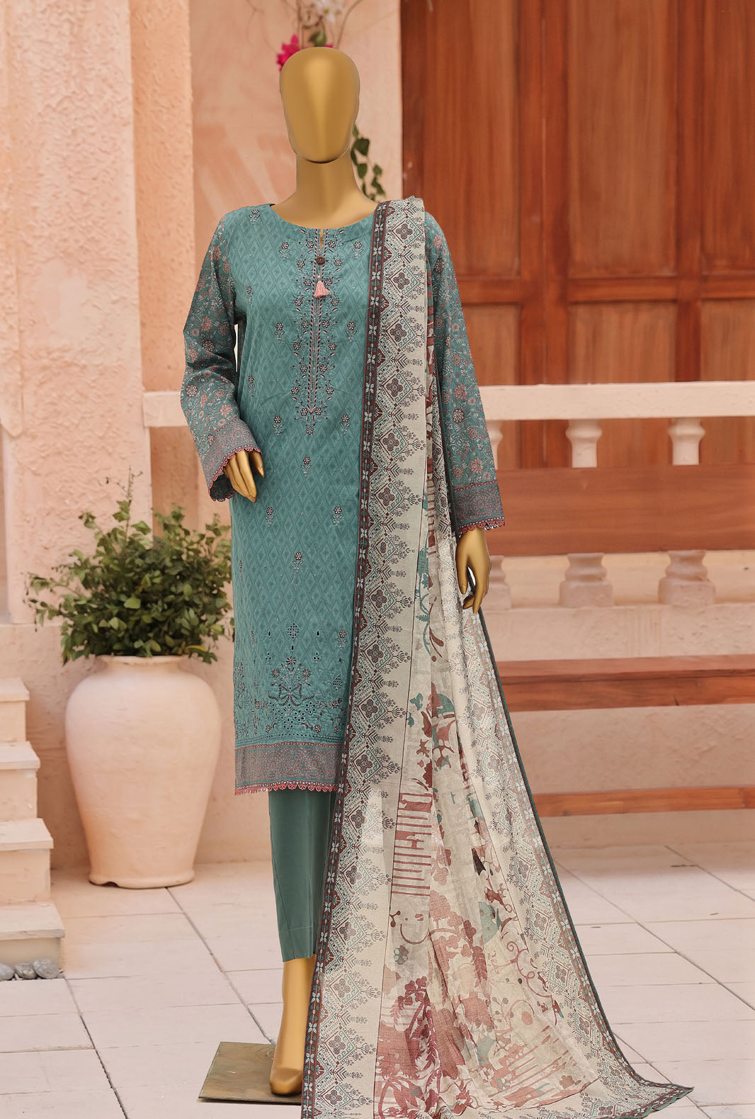 Asasa by HZ Textiles Unstitched Embroidered Lawn 3 Piece Suit AEC - 1295 Casual Collection