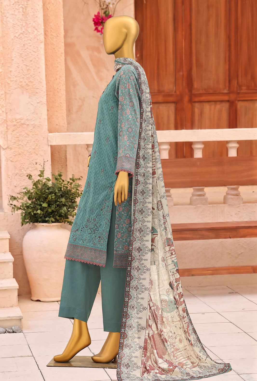 Asasa by HZ Textiles Unstitched Embroidered Lawn 3 Piece Suit AEC - 1295 Casual Collection