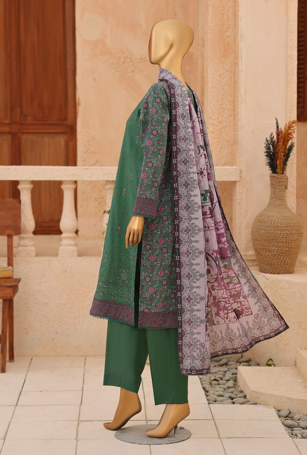 Asasa by HZ Textiles Unstitched Embroidered Lawn 3 Piece Suit AEC - 1296 Casual Collection