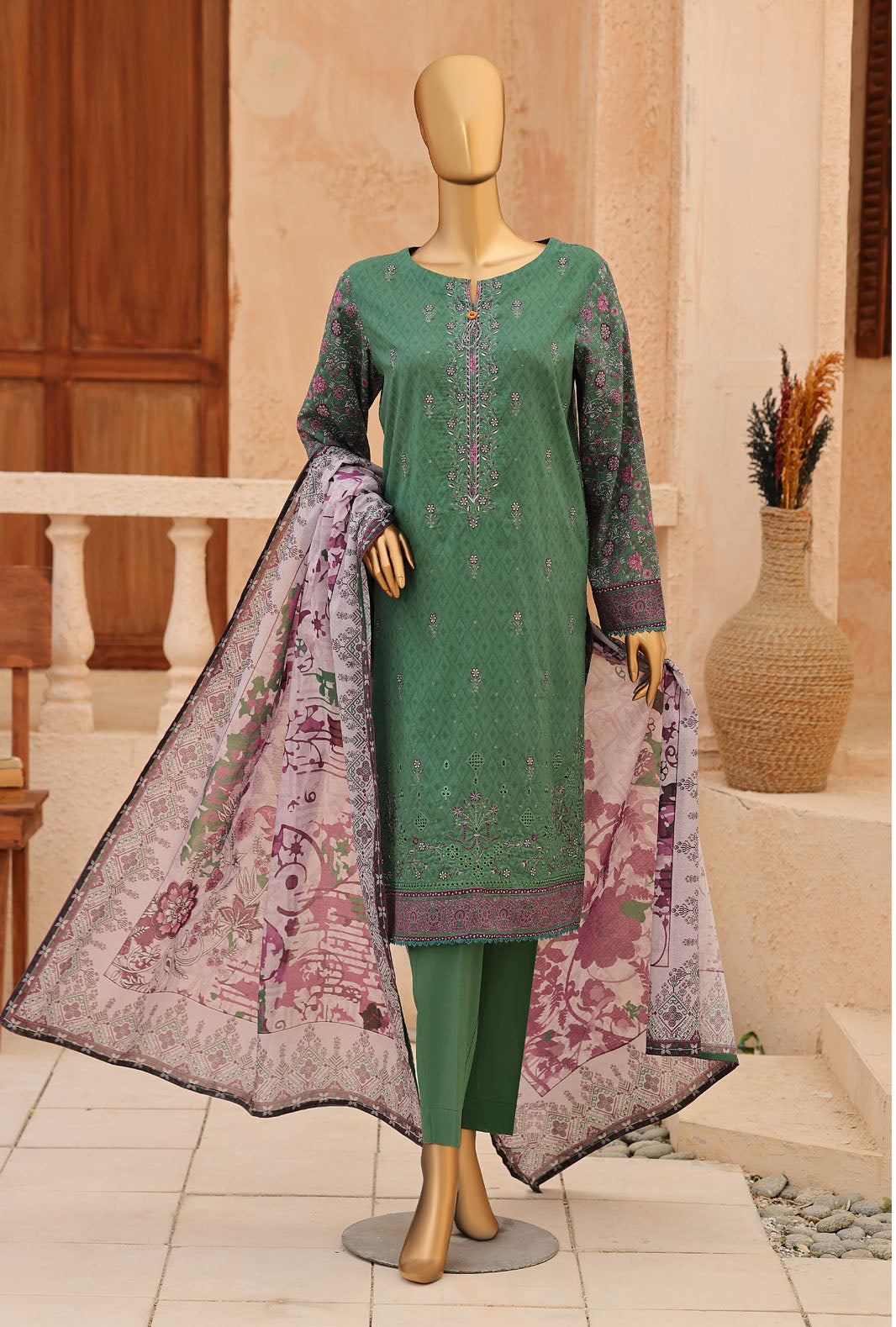 Asasa by HZ Textiles Unstitched Embroidered Lawn 3 Piece Suit AEC - 1296 Casual Collection