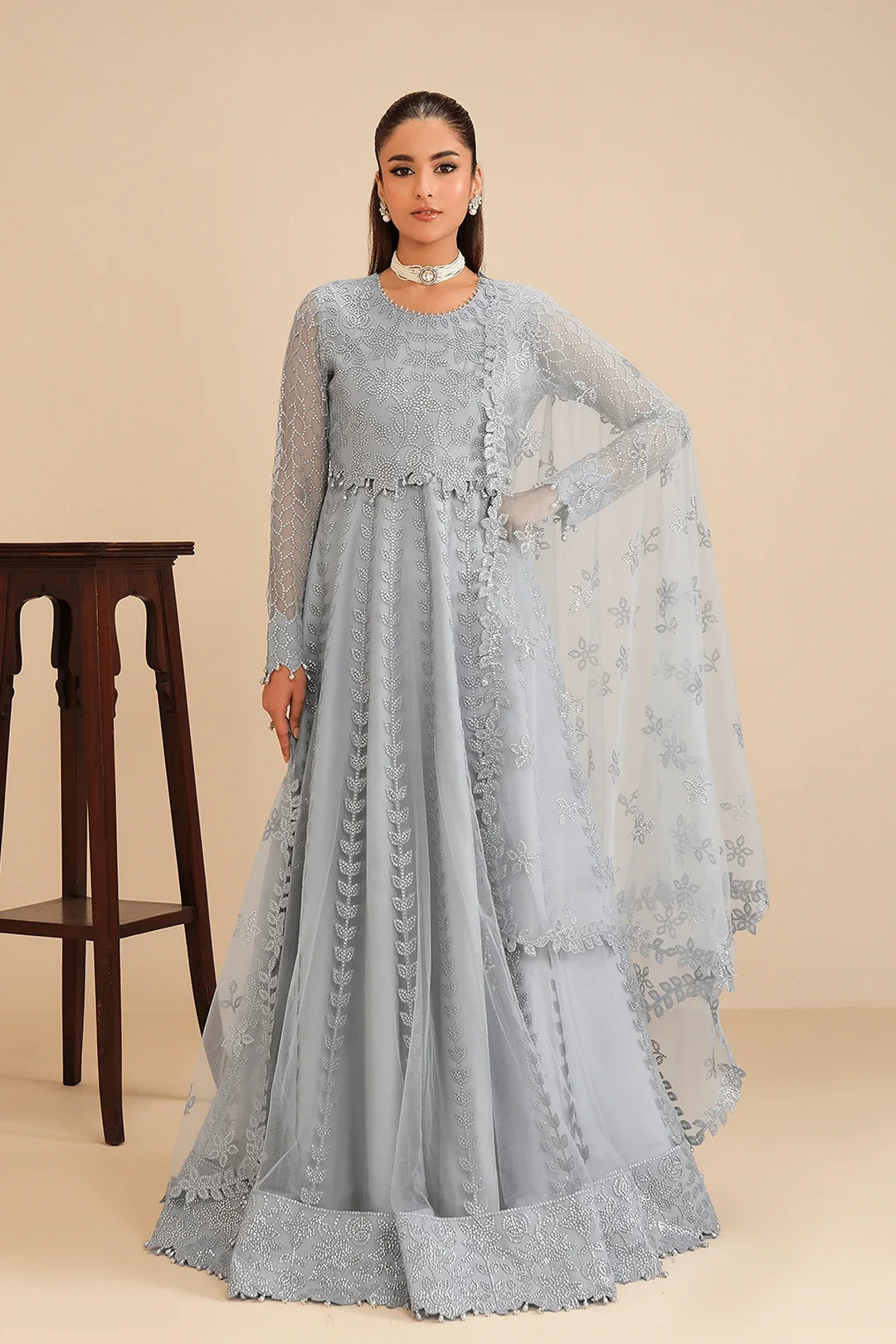 Alizeh Fashion Unstitched Embroidered Chiffon 3 Piece Suit AF26UCF AF-NT-2259-Shama - Festive Collection