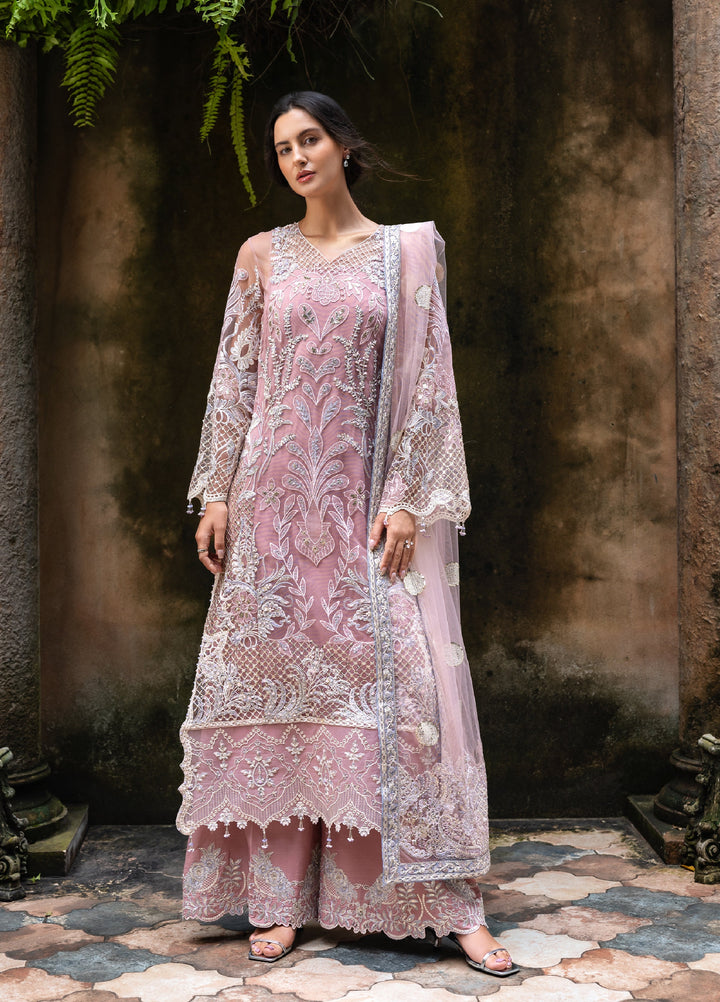 Lavie Haute by Esmel Unstitched Wedding Embroidered Net Suits 3 Piece EML25WU D-107 Aloura - Wedding Collection