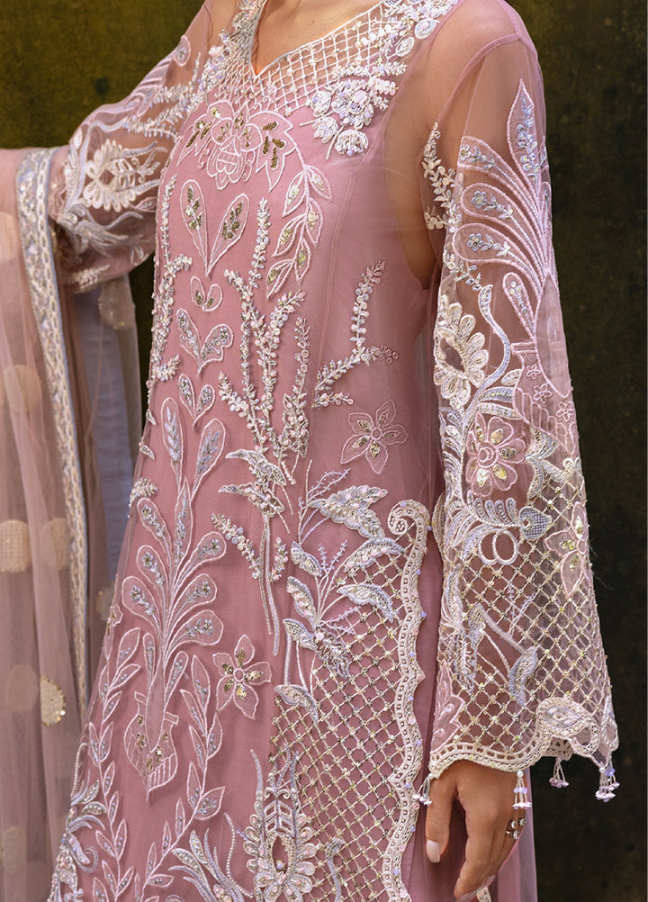 Lavie Haute by Esmel Unstitched Wedding Embroidered Net Suits 3 Piece EML25WU D-107 Aloura - Wedding Collection