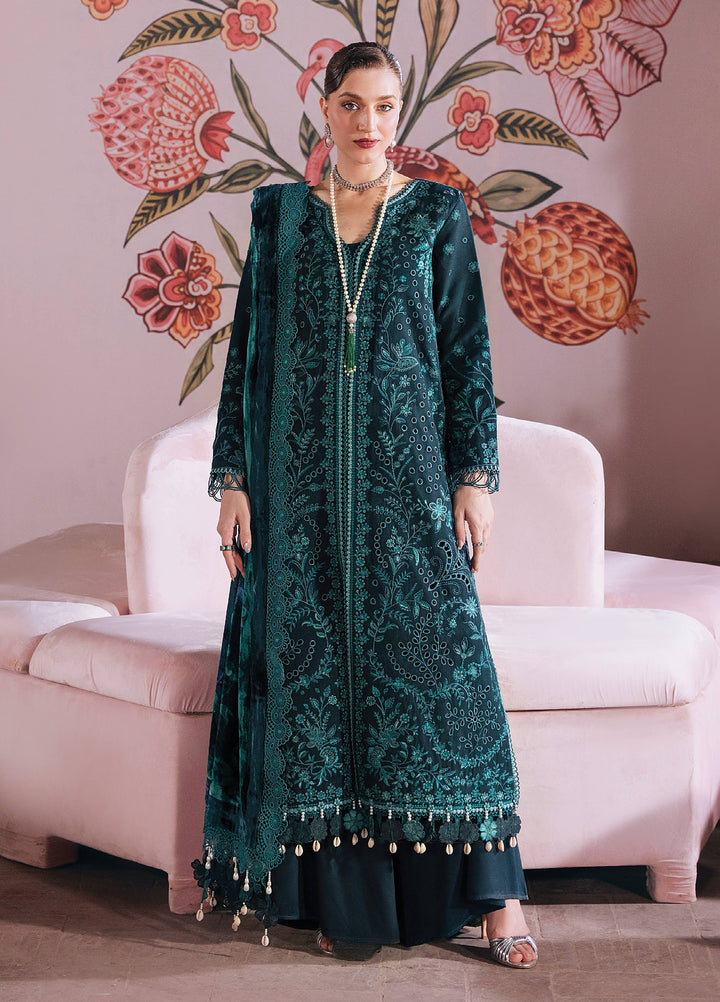 Amelia by Mahnur Unstitched Embroidered Corduroy 3 Piece Suit MN26ULW AM-01 - Winter Collection