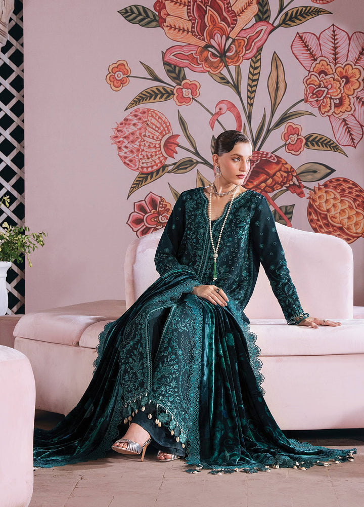 Amelia by Mahnur Unstitched Embroidered Corduroy 3 Piece Suit MN26ULW AM-06 - Winter Collection
