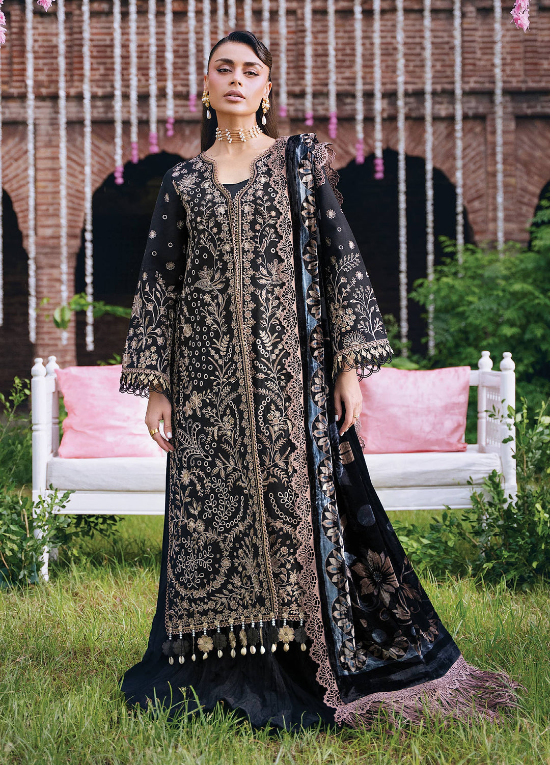 Amelia by Mahnur Unstitched Embroidered Corduroy 3 Piece Suit MN26ULW AM-03 - Winter Collection