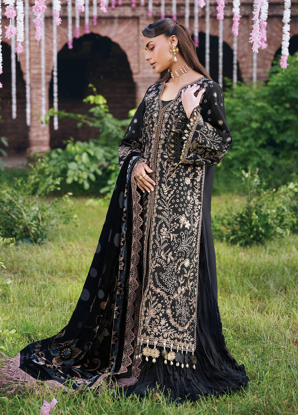 Amelia by Mahnur Unstitched Embroidered Corduroy 3 Piece Suit MN26ULW AM-03 - Winter Collection