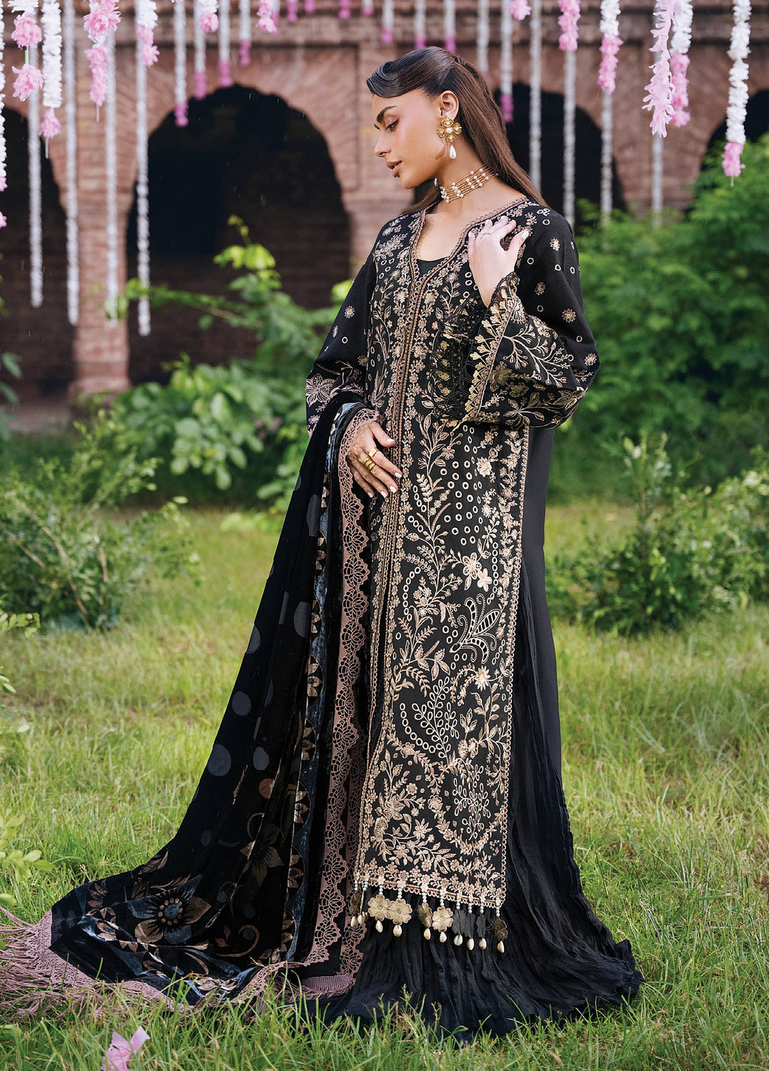 Amelia by Mahnur Unstitched Embroidered Corduroy 3 Piece Suit MN26ULW AM-03 - Winter Collection