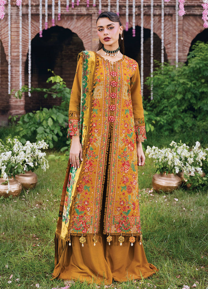 Amelia by Mahnur Unstitched Embroidered Corduroy 3 Piece Suit MN26ULW AM-05 - Winter Collection