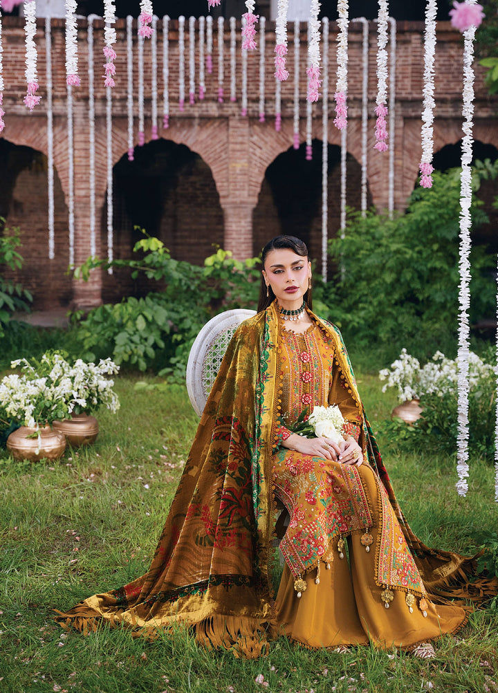 Amelia by Mahnur Unstitched Embroidered Corduroy 3 Piece Suit MN26ULW AM-05 - Winter Collection