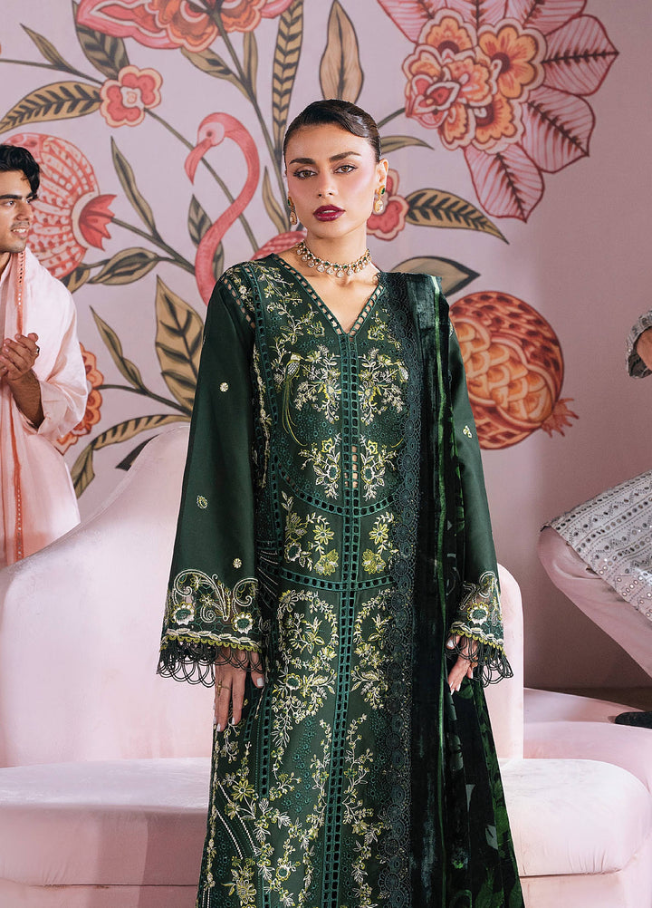 Amelia by Mahnur Unstitched Embroidered Corduroy 3 Piece Suit MN26ULW AM-09 - Winter Collection