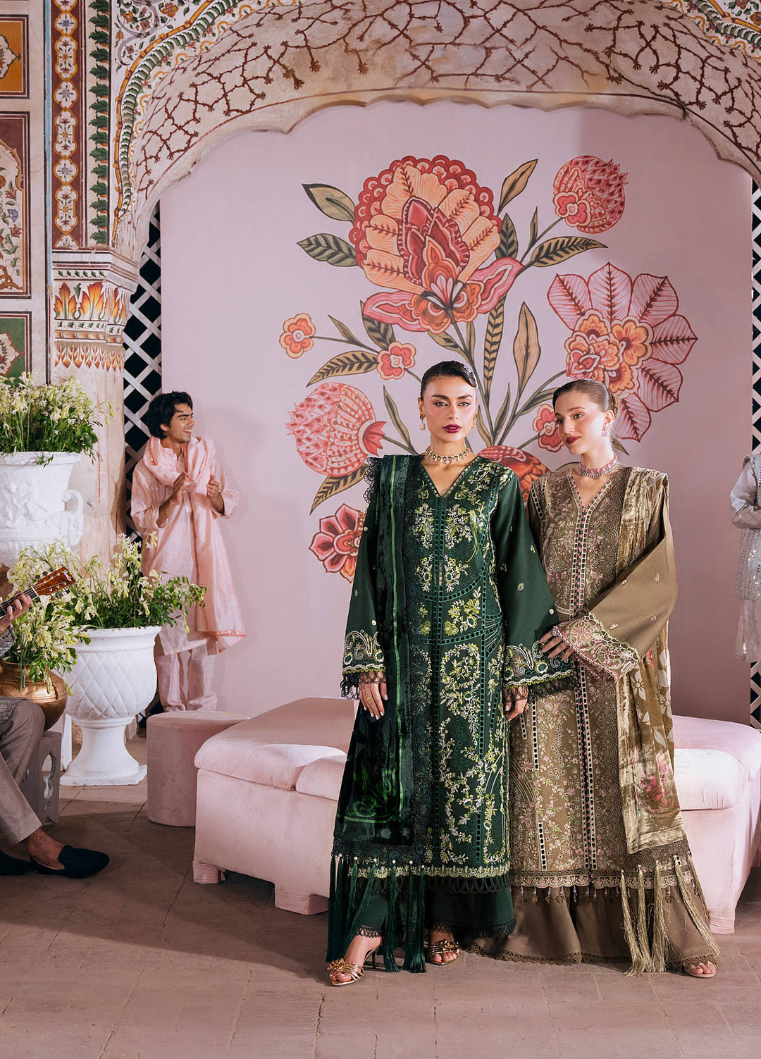 Amelia by Mahnur Unstitched Embroidered Corduroy 3 Piece Suit MN26ULW AM-04 - Winter Collection