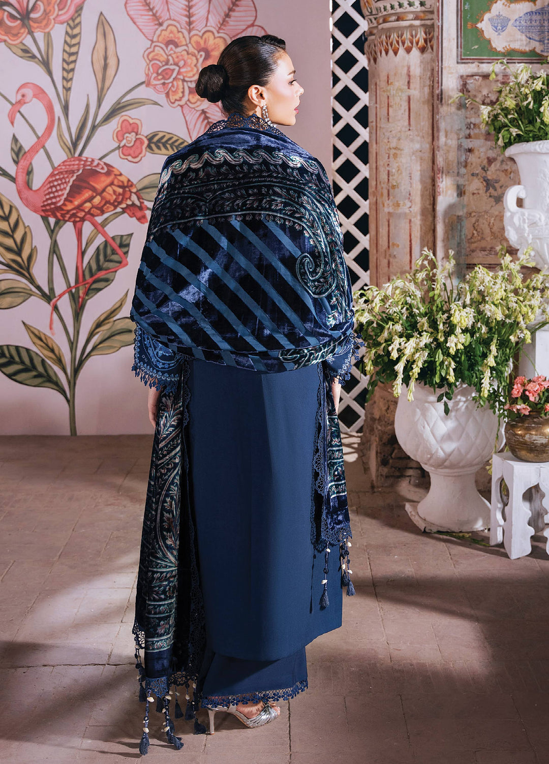 Amelia by Mahnur Unstitched Embroidered Corduroy 3 Piece Suit MN26ULW AM-12 - Winter Collection