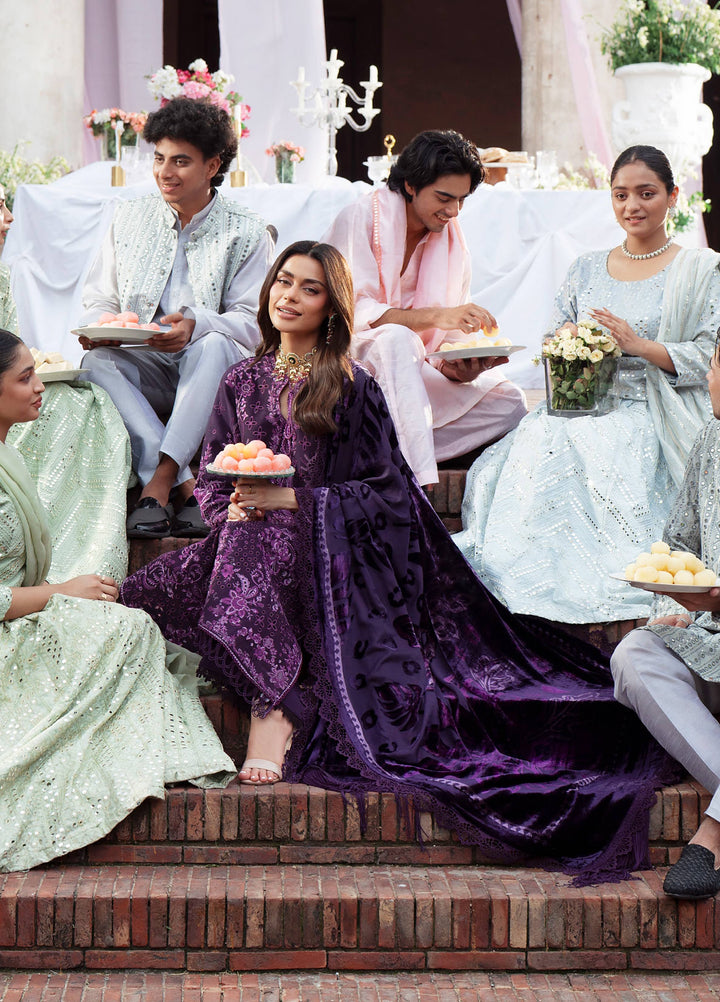 Amelia by Mahnur Unstitched Embroidered Corduroy 3 Piece Suit MN26ULW AM-10 - Winter Collection