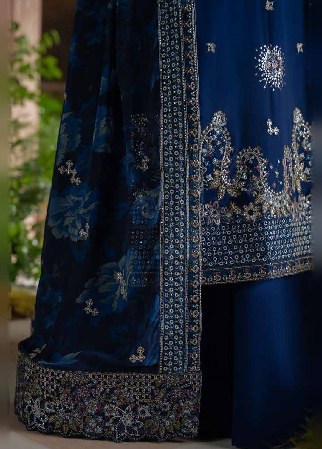 Amaya by Nureh Unstitched Embroidered Chiffon 4 Piece Suit NU26UAC AM-45 - Festive Collection