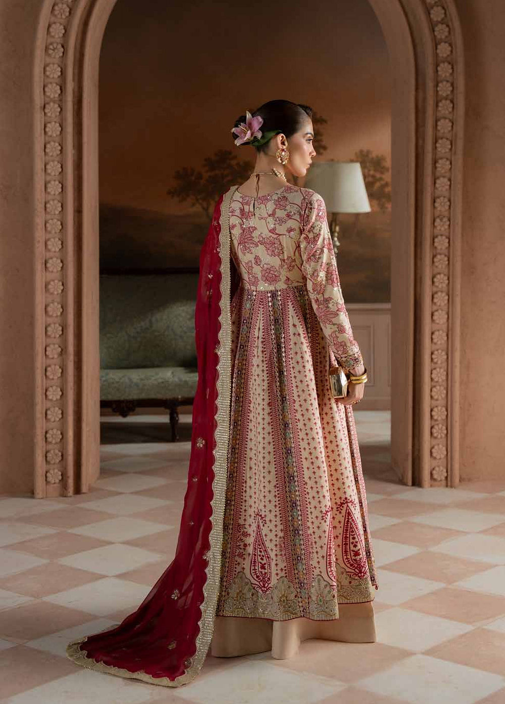 Amaya by Nureh Unstitched Embroidered Rawsilk 3 Piece Suit NU26UAC AM-46 - Festive Collection