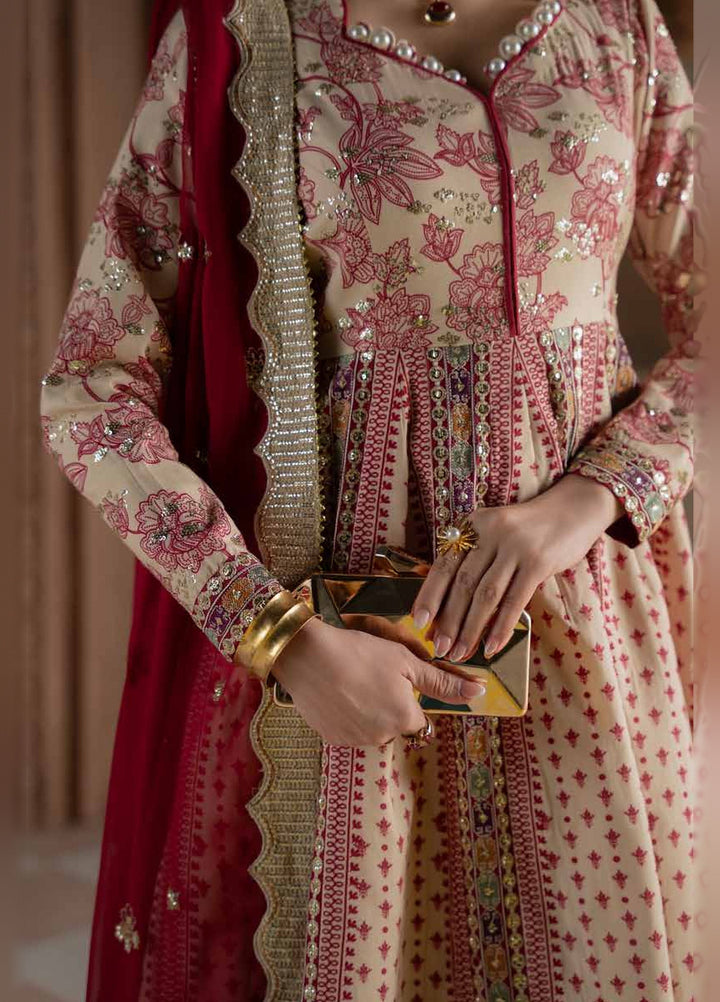 Amaya by Nureh Unstitched Embroidered Rawsilk 3 Piece Suit NU26UAC AM-46 - Festive Collection