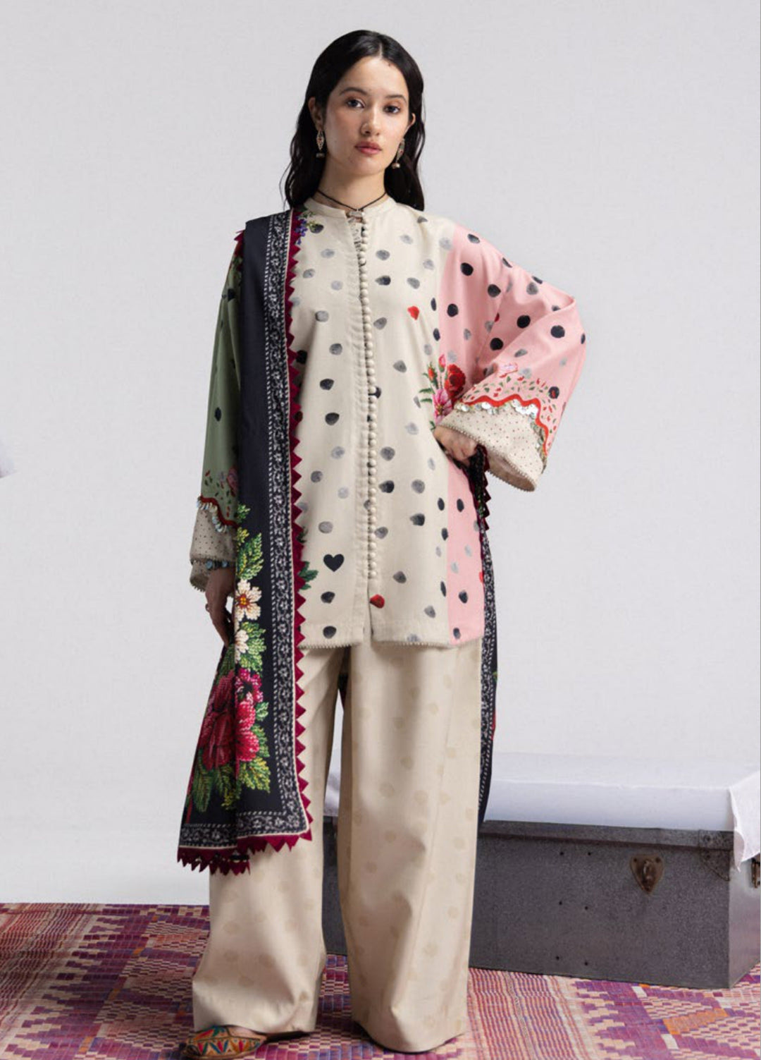 Coco by Zara Shahjahan Unstitched Printed Linen 2 Piece Suit CZ26UPL Amelia 5A - Casual Collection