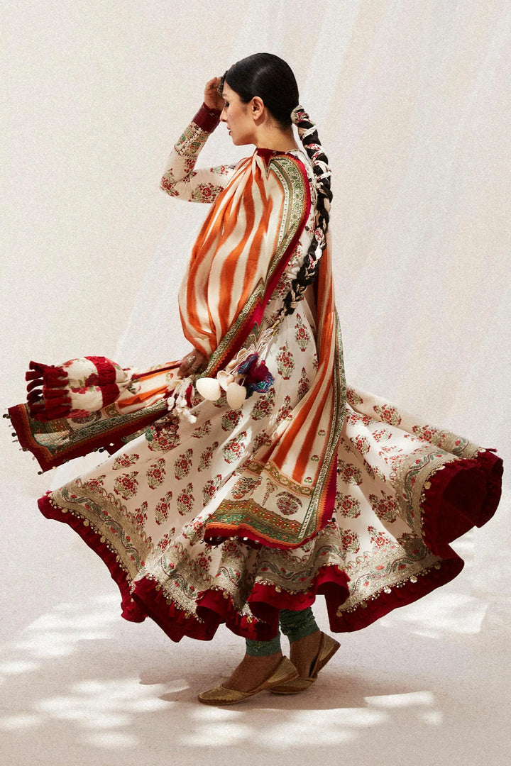 Zara Shahjahan Embroidered Lawn Suits Unstitched 3 Piece ZS24SS D-11B Anarkali - Summer Collection