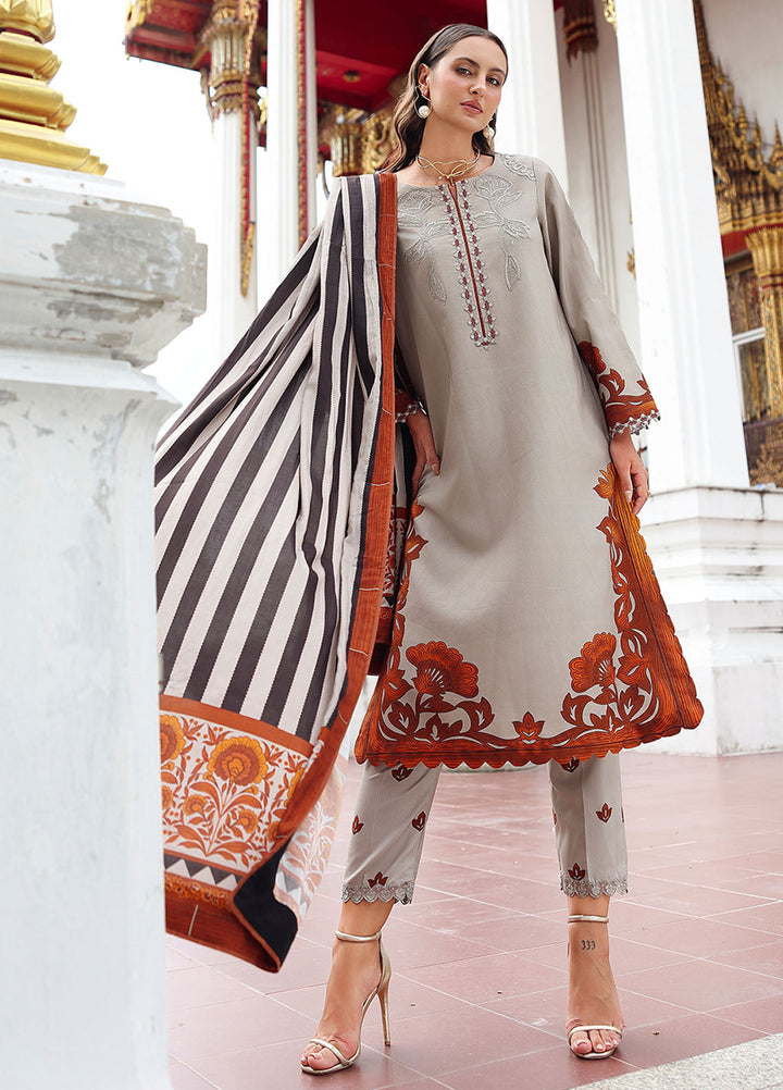 Aniiq by Charizma Embroidered Linen Suits Unstitched 3 Piece CRZ25AU ANW6-05 - Winter Collection