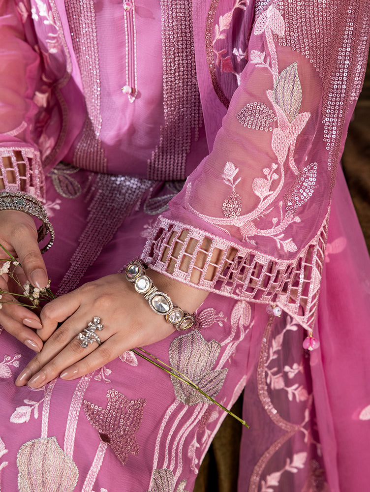 Zebtan Women Unstitched Embroidered Chiffon 3 Piece Suit AR-04 Festive Collection