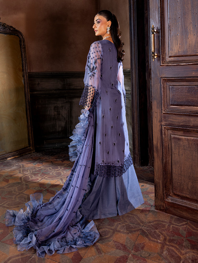 Zebtan Women Unstitched Embroidered Chiffon 3 Piece Suit AR-06 V2 Festive Collection