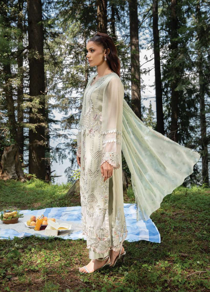Aura by Zebtan Unstitched Embroidered Chiffon 3 Piece Suit ZB26UAC AR-1 - Festive Collection