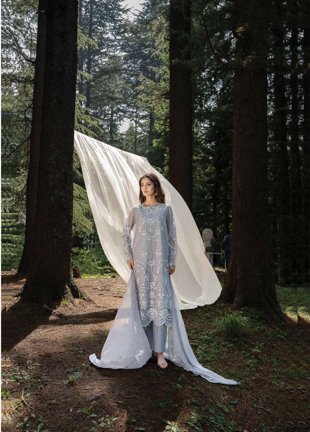 Aura by Zebtan Unstitched Embroidered Chiffon 3 Piece Suit ZB26UAC AR-3 - Festive Collection