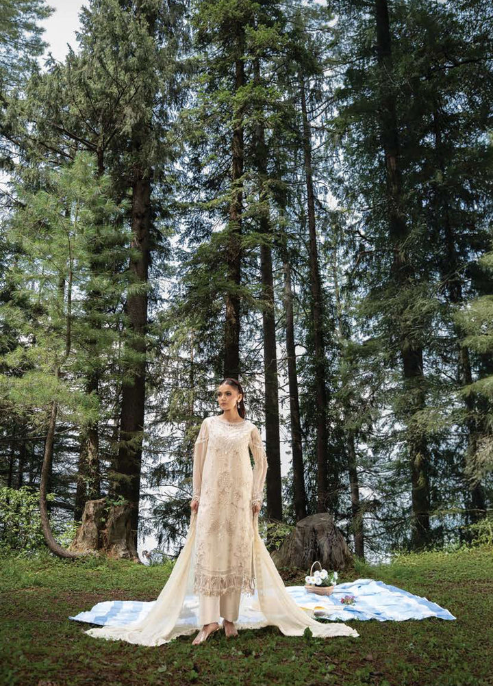 Aura by Zebtan Unstitched Embroidered Chiffon 3 Piece Suit ZB26UAC AR-4 - Festive Collection