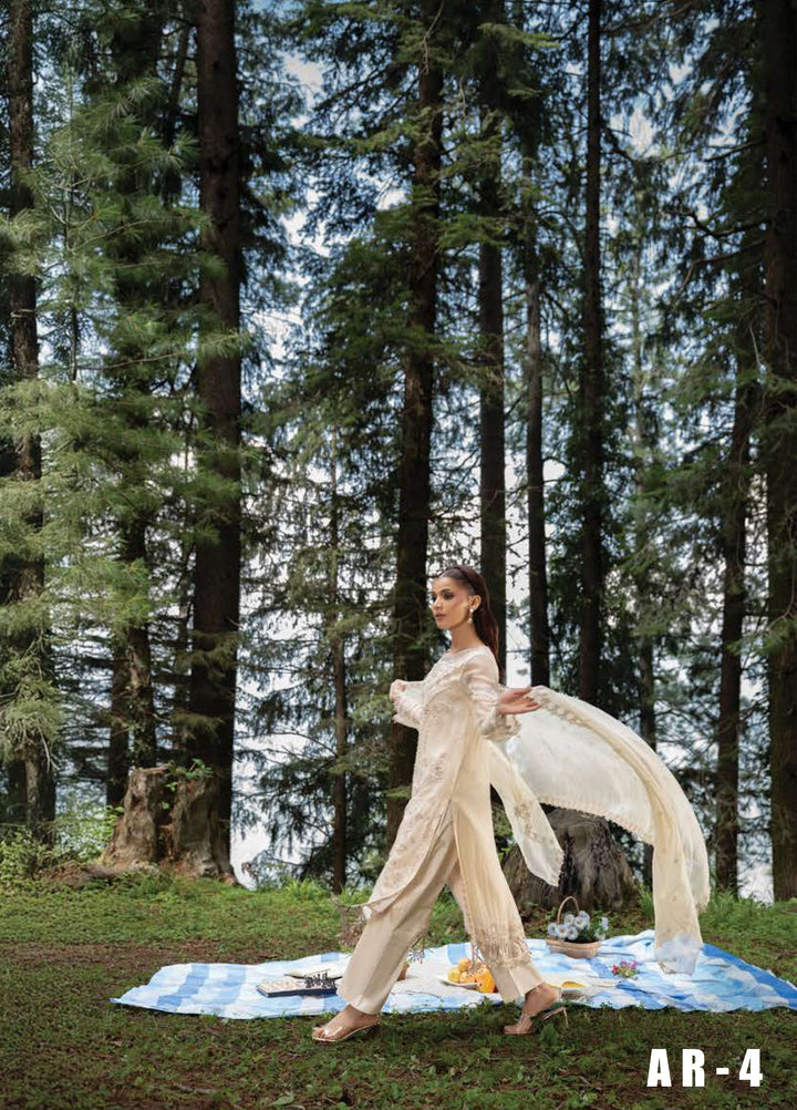 Aura by Zebtan Unstitched Embroidered Chiffon 3 Piece Suit ZB26UAC AR-4 - Festive Collection