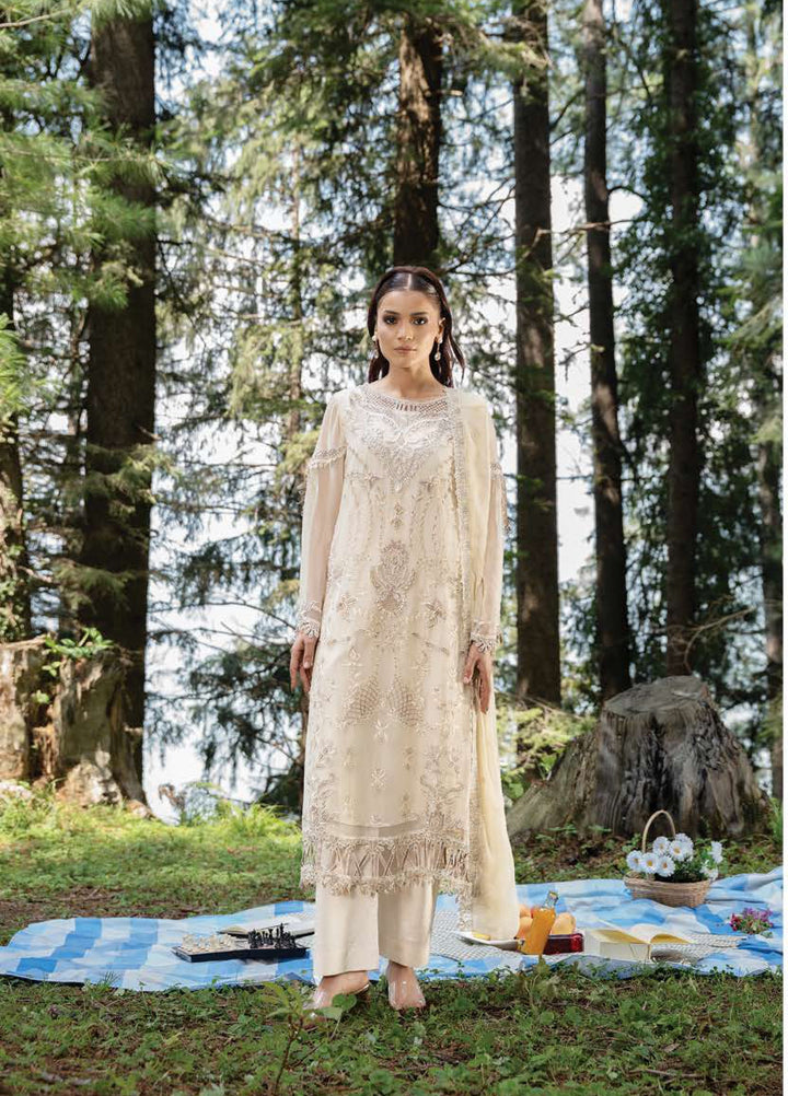Aura by Zebtan Unstitched Embroidered Chiffon 3 Piece Suit ZB26UAC AR-4 - Festive Collection