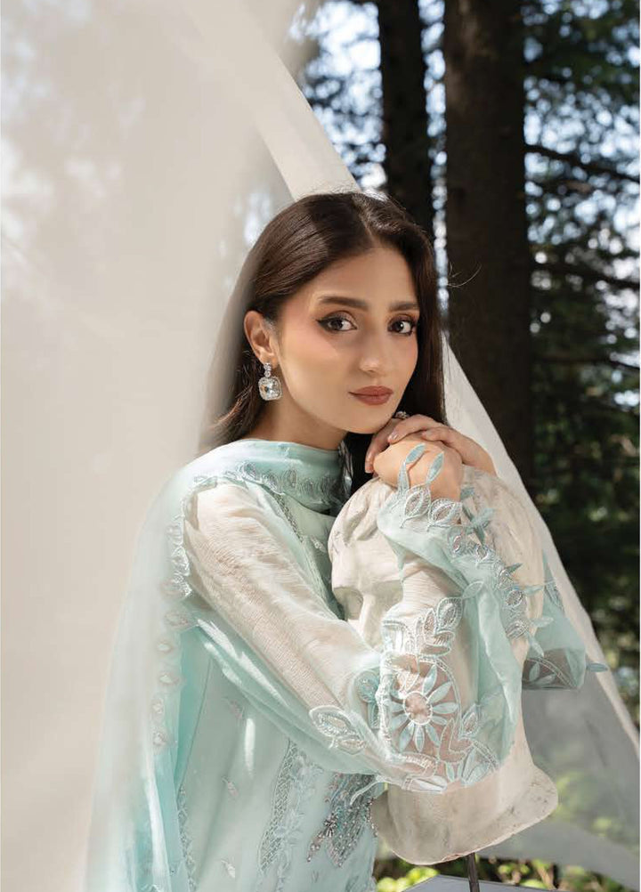 Aura by Zebtan Unstitched Embroidered Chiffon 3 Piece Suit ZB26UAC AR-7 - Festive Collection