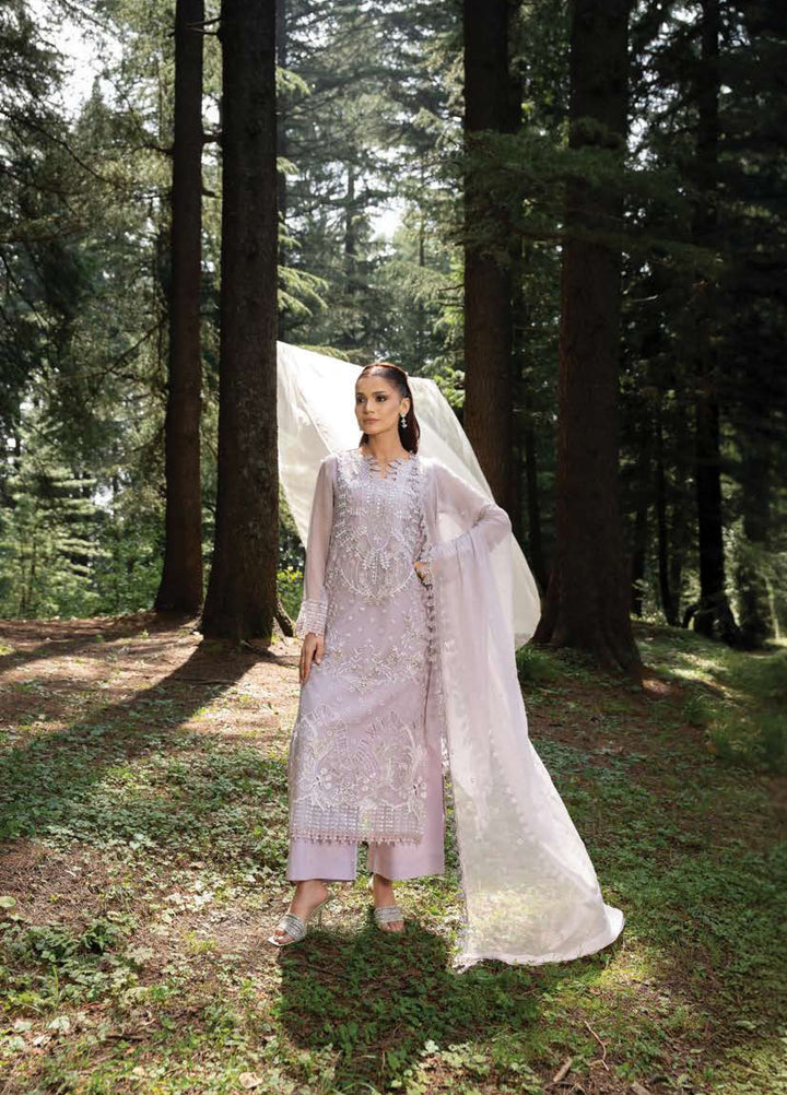 Aura by Zebtan Unstitched Embroidered Chiffon 3 Piece Suit ZB26UAC AR-8 - Festive Collection