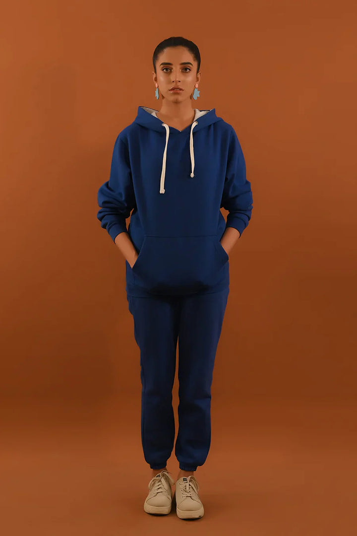 Dhaga Women Western Solids 1 Piece fleece Dark Royal DJP10015 - Summer Collection