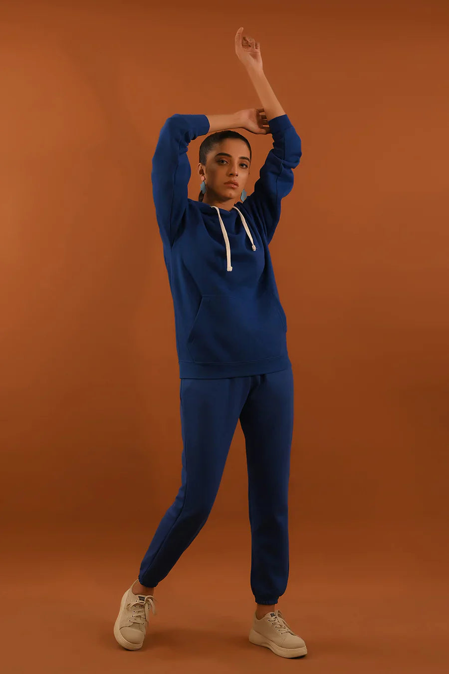 Dhaga Women Western Solids 1 Piece fleece Dark Royal DJP10015 - Summer Collection