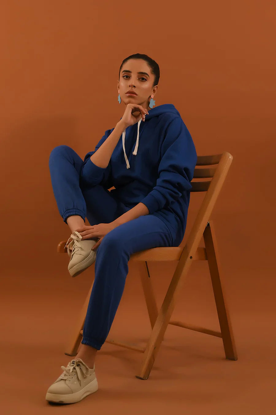 Dhaga Women Western Solids 1 Piece fleece Dark Royal DJP10015 - Summer Collection