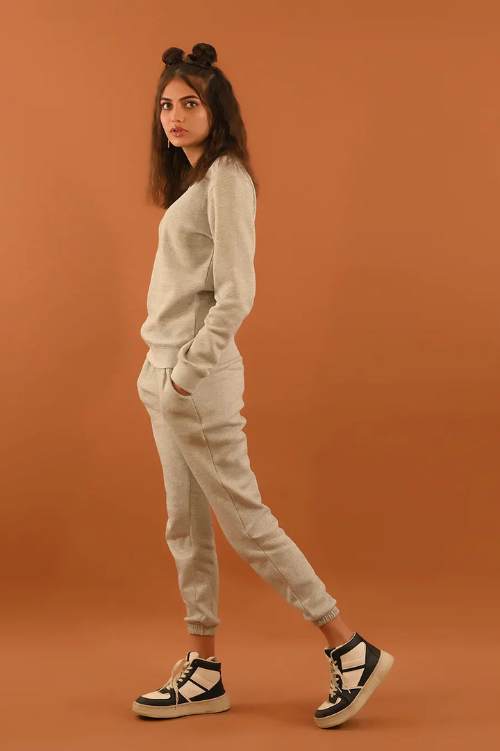 Dhaga Women Western Solids T- Shirt jersy Smart Fit Basic Header Grey DSS10005 - Summer Collection