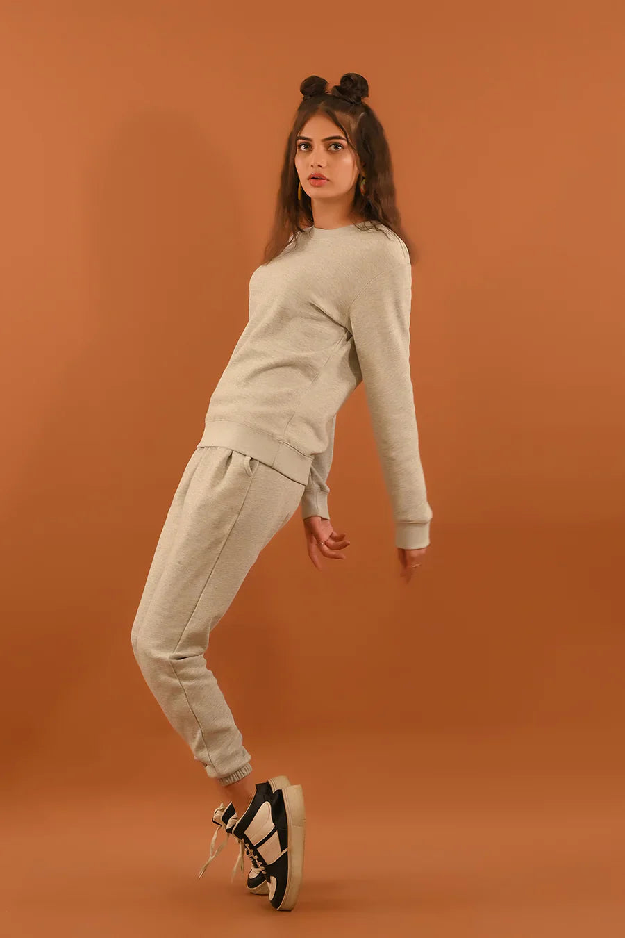 Dhaga Women Western Solids T- Shirt jersy Smart Fit Basic Header Grey DSS10005 - Summer Collection