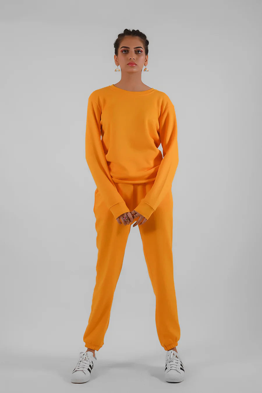 Dhaga Women Western Solids T- Shirt jersy Yellow Jogger DJP10004 - Summer Collection