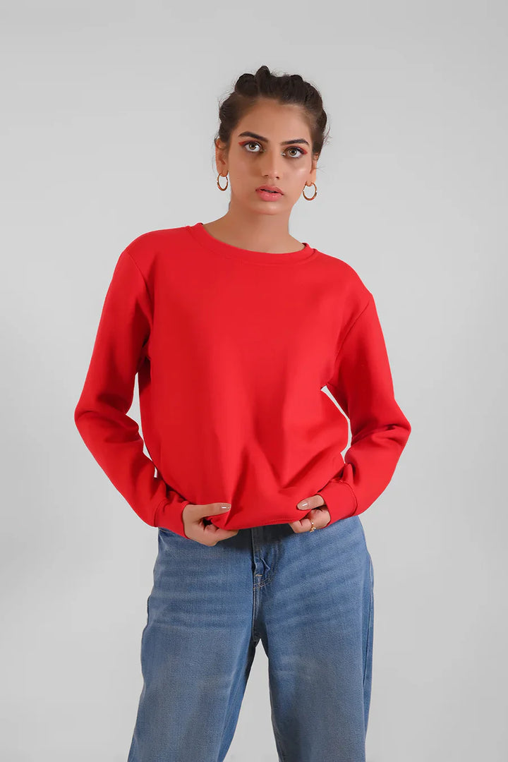 Dhaga Women Western Solids T- Shirt jersy Smart Fit Red DSS10006 - Summer Collection